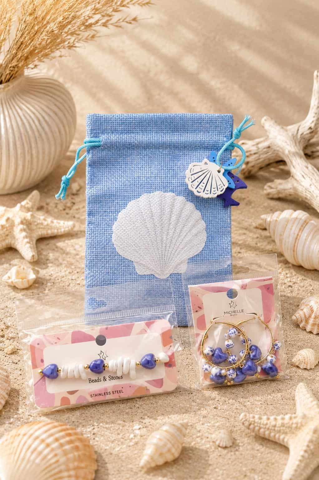 Ocean Treasures Sieradenset, Armband en Oorbellen in Geschenkzakje