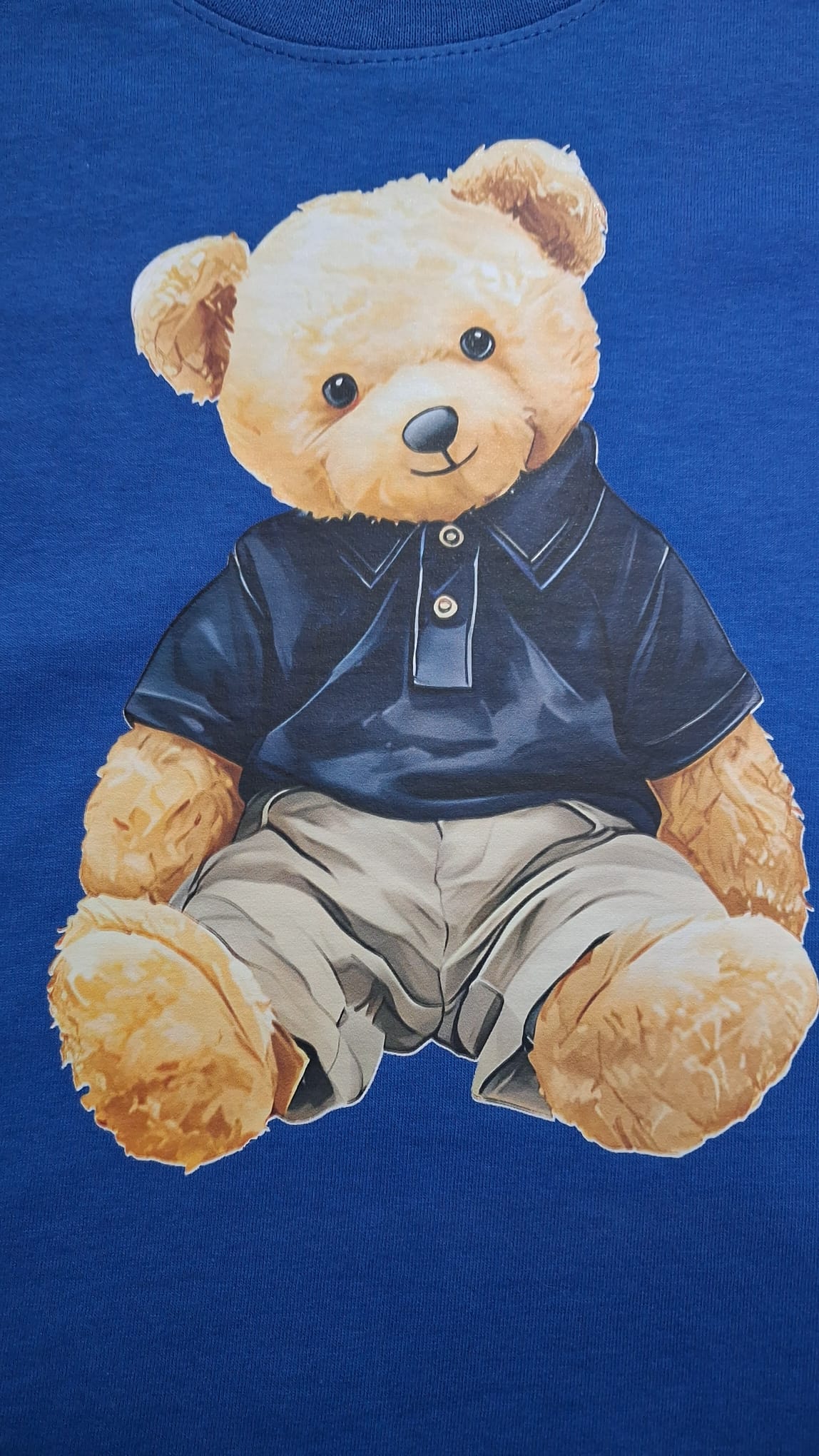 Teddy Beer Kinder T-shirt – Blauw - Afbeelding 2