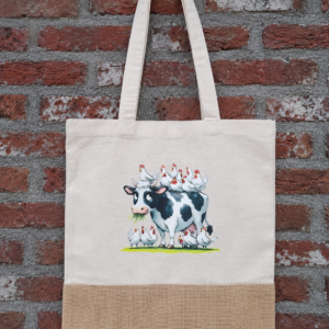 Happy Farm Friends Tote Bag