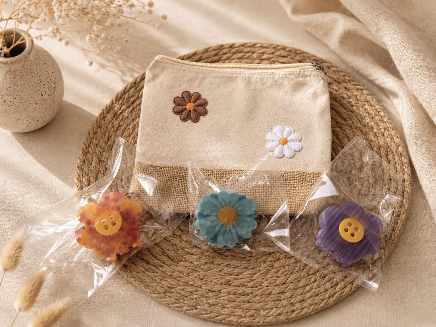 Haarclip Cadeauset met Bloemenetui