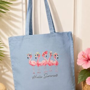 Hello Summer Flamingo Tote Bag