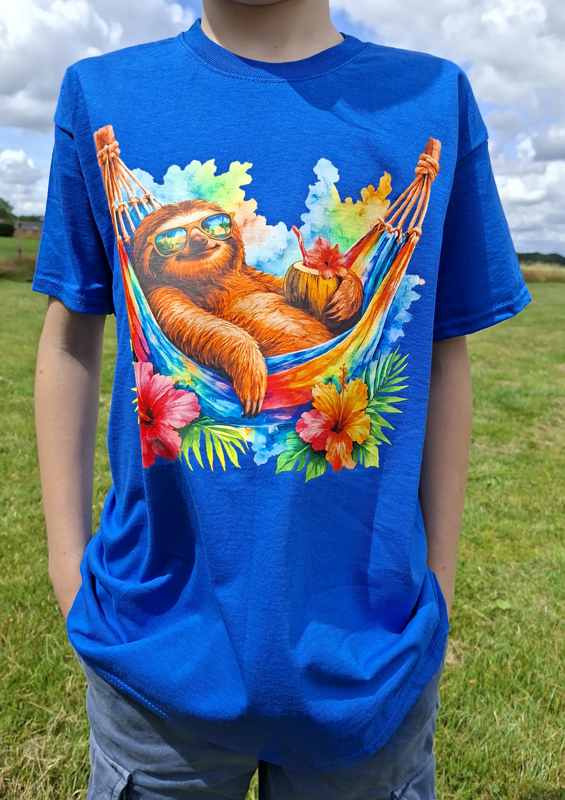 Luiaard in Hangmat Kinder T-shirt