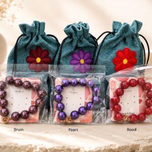 Stijlvolle kralenarmband, diverse kleuren, met cadeauzakje