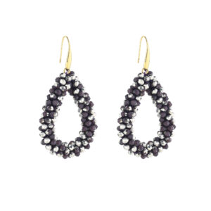 Purple Sparkle Oorbellen, inclusief cadeauzakje