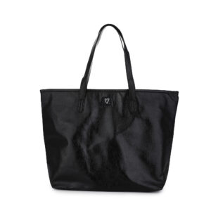 Glossy Heart Tas – Zwart