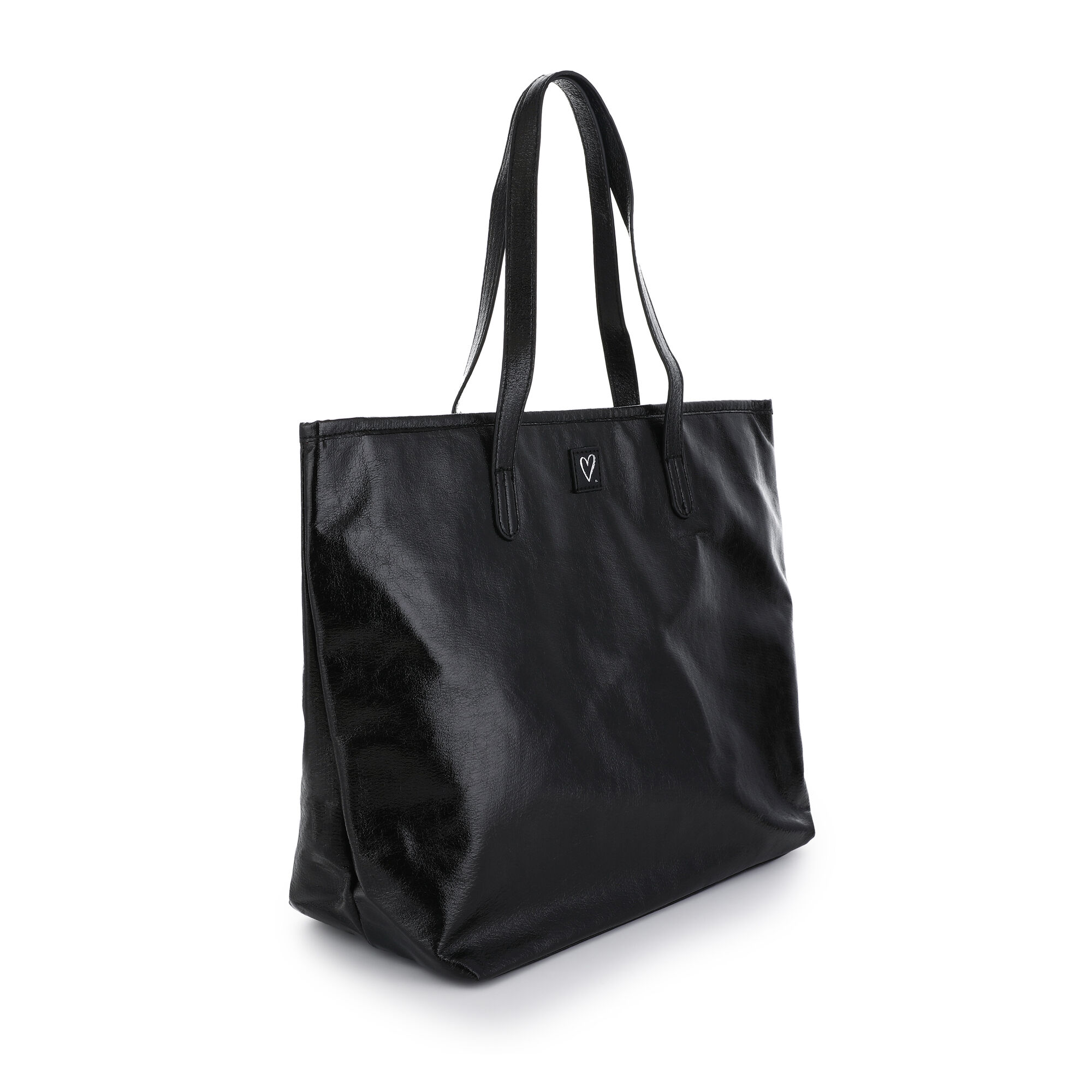 Glossy Heart Tas – Zwart - Afbeelding 2
