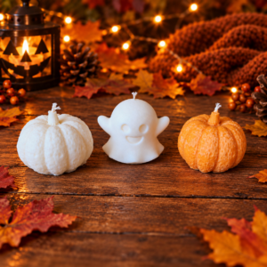 Herfstkaarsjes van koolzaadwas