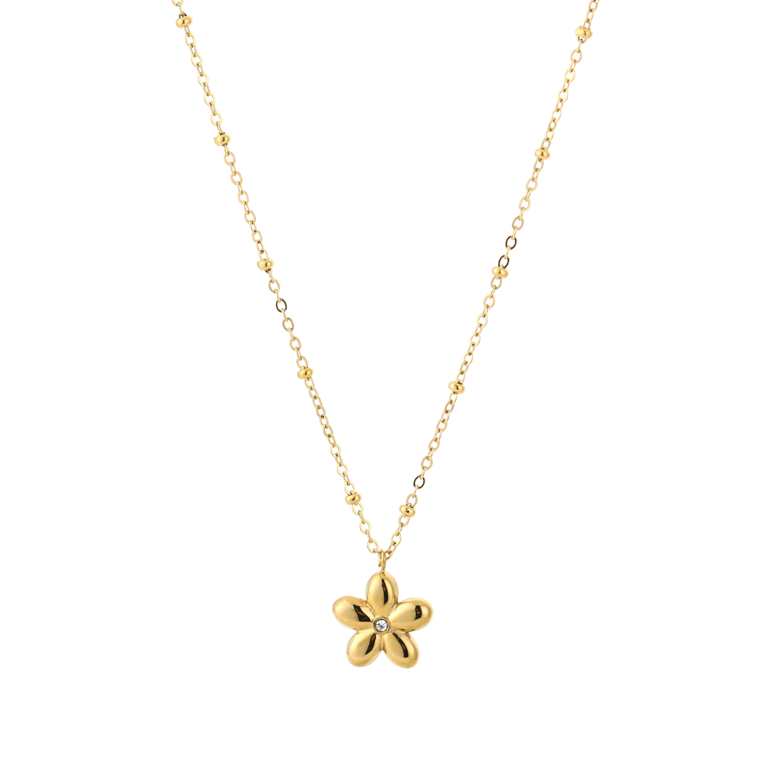 Golden Bloom Ketting, inclusief cadeauzakje
