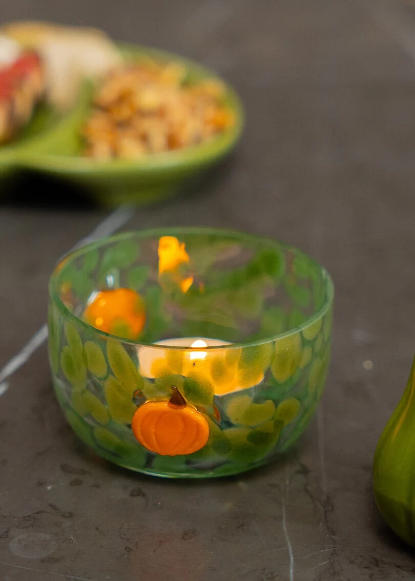Pumpkin Glow Theelichthouder – Komt in cadeauzakje met decoratief eikeltje - Afbeelding 2
